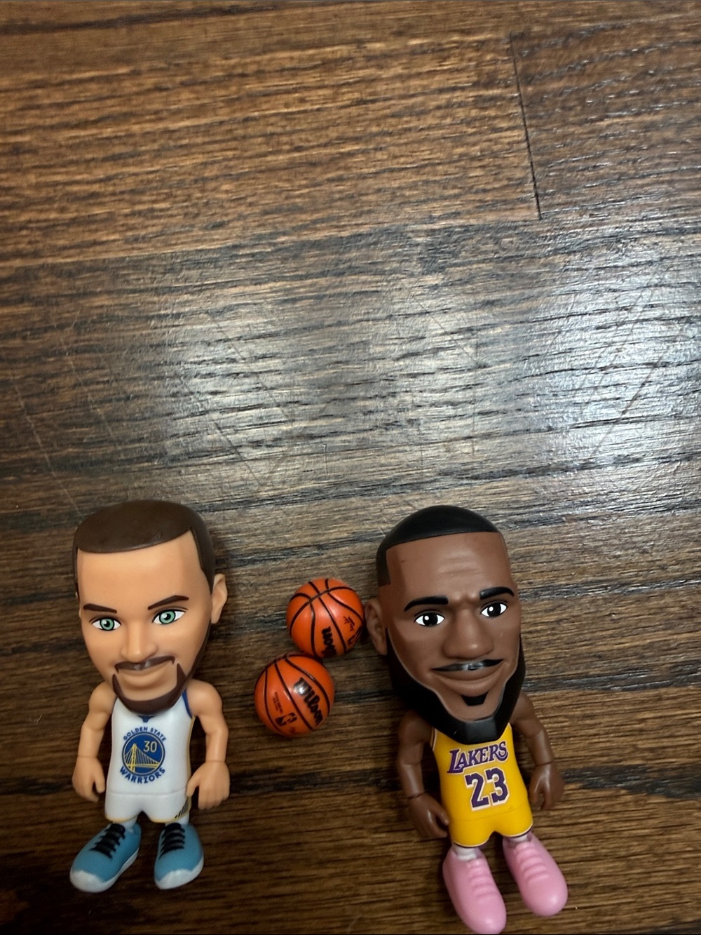 NBA Star Mini Figures Set — Brown and Tan Basketball Players